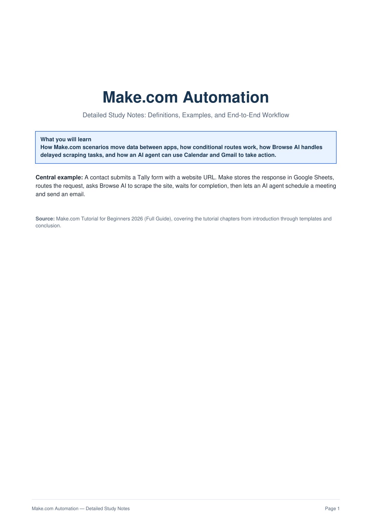 Make.com Automation Notes