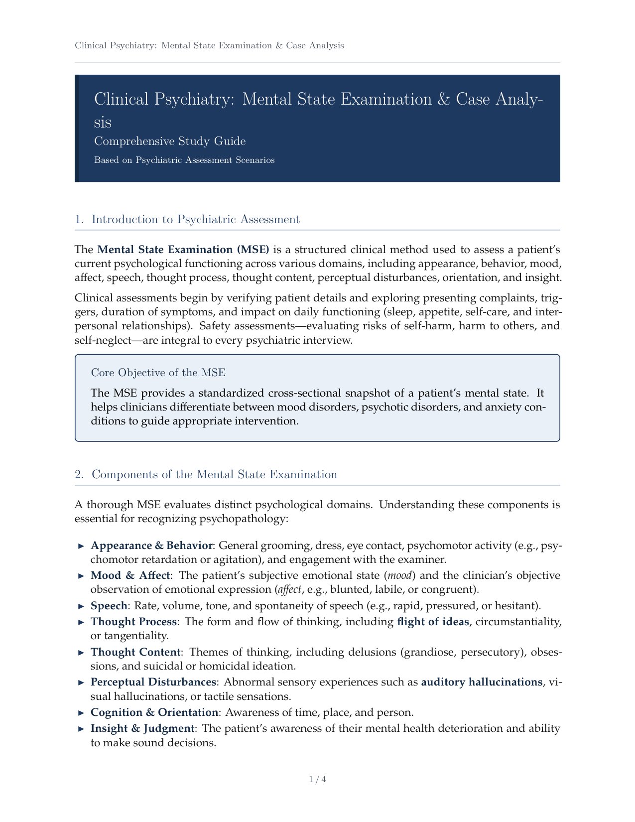 Clinical Psychiatry MSE & Analysis