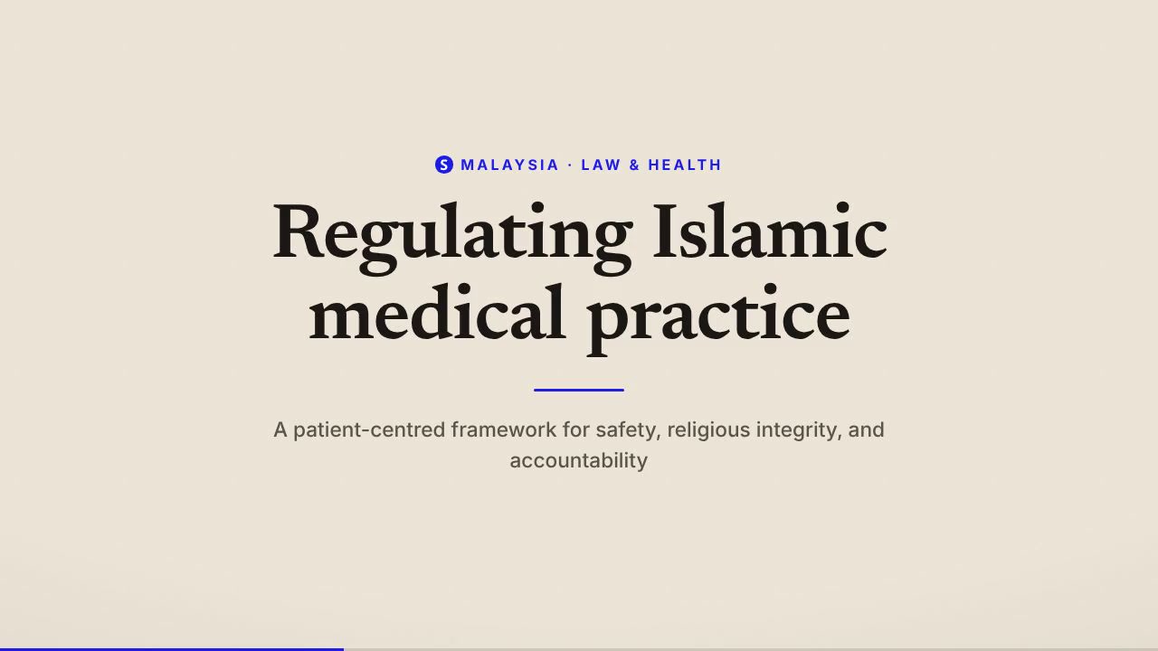Regulating Islamic Medical Practice in Malaysia