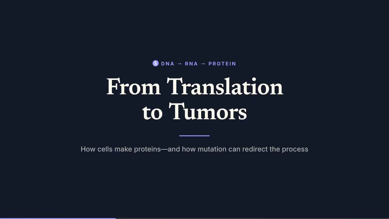 From Translation to Tumors: Gene Expression and Cancer