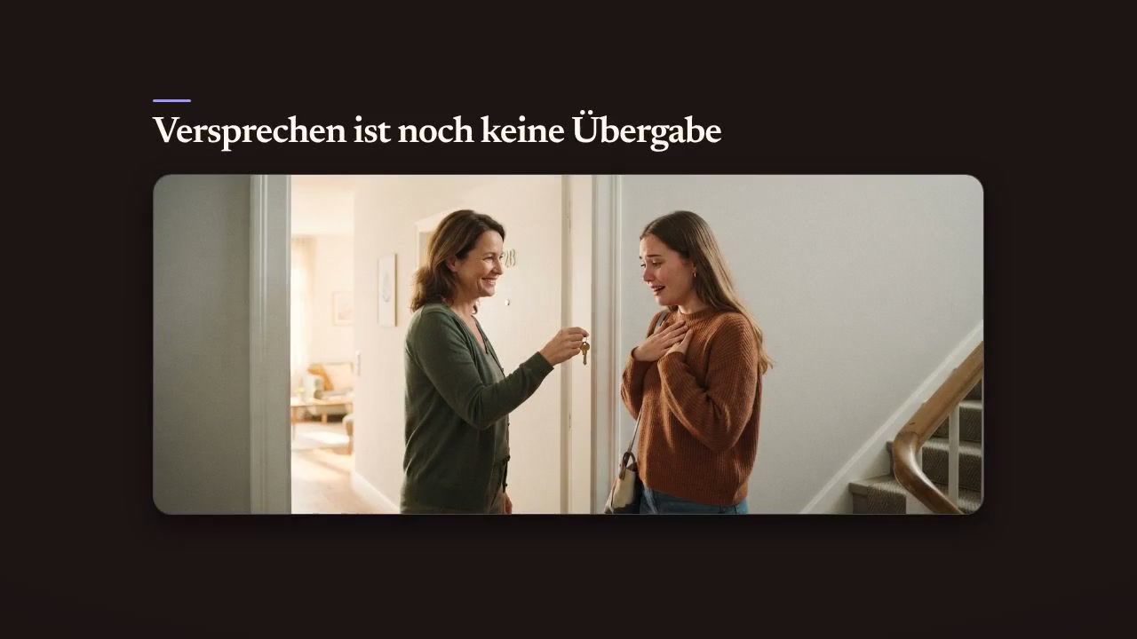 Ein Geschenk, das Folgen hat